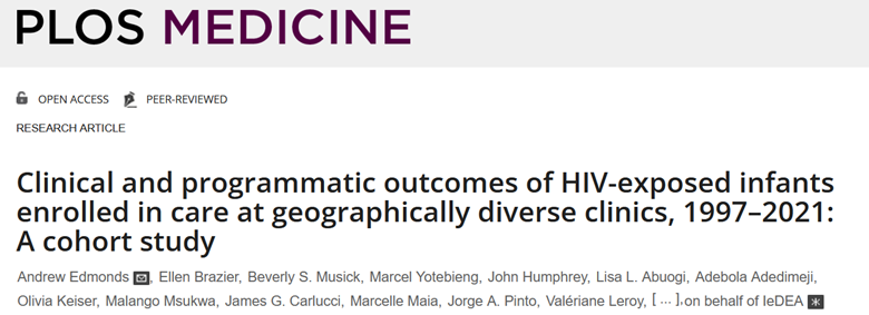 Published in PLOS Medicine, our study examines clinical & programmatic outcomes among #HIV-exposed infants over 25 years in 5 regions of IeDEA. While mortality and HIV diagnoses decreased over time, LTFU was widespread and persistent. doi.org/10.1371/journa…