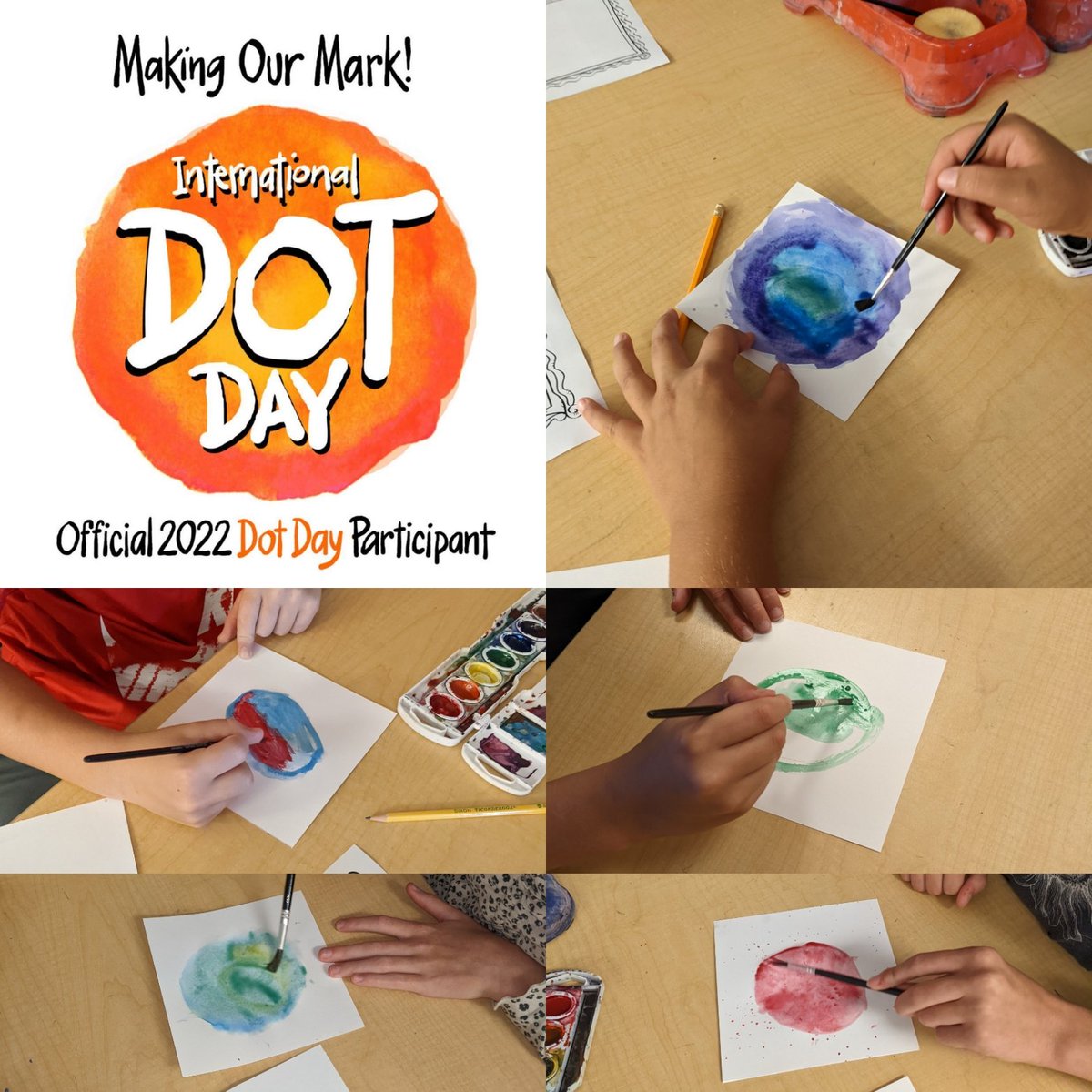 bethasfranz's tweet photo. 💫✨Celebrating✨💫
🔴🟠🟡🟢🔵🟣 #InternationalDotDay with 🎨6 @Official_BHMS  🐾 @peterhreynolds
#professionalfranz 🎨 https://t.co/vgfH2WKcUd
