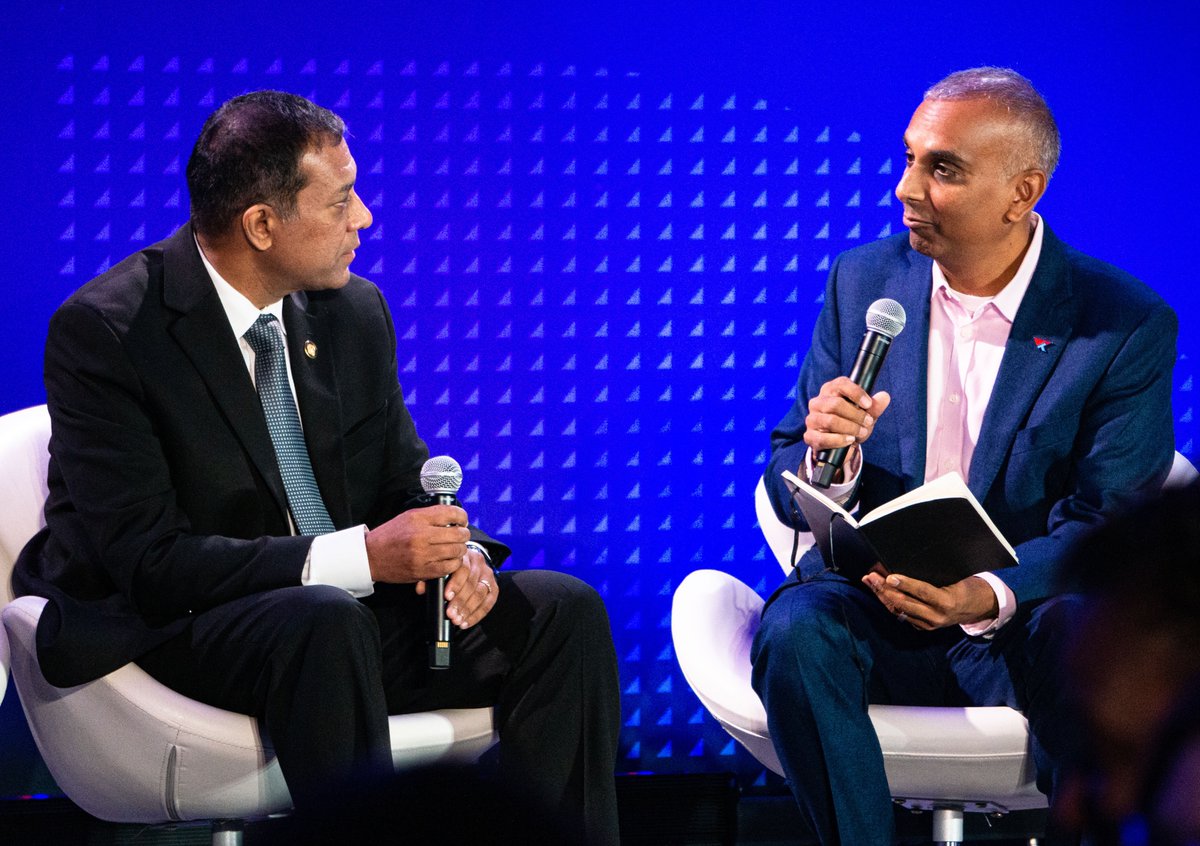 ArmyCIO's tweet photo. This morning, Dr. Iyer and @VimeshPatel_WWT, Chief Technology Advisor at @wwt_inc, discussed the @USArmy's #DigitalTransformation Strategy and support of JADC2 at #DefenseTalks, in Arlington, Va. 
#DEFENSETECHWEEK | #ArmyDigital |  #Data https://t.co/oVMLpDlrkG