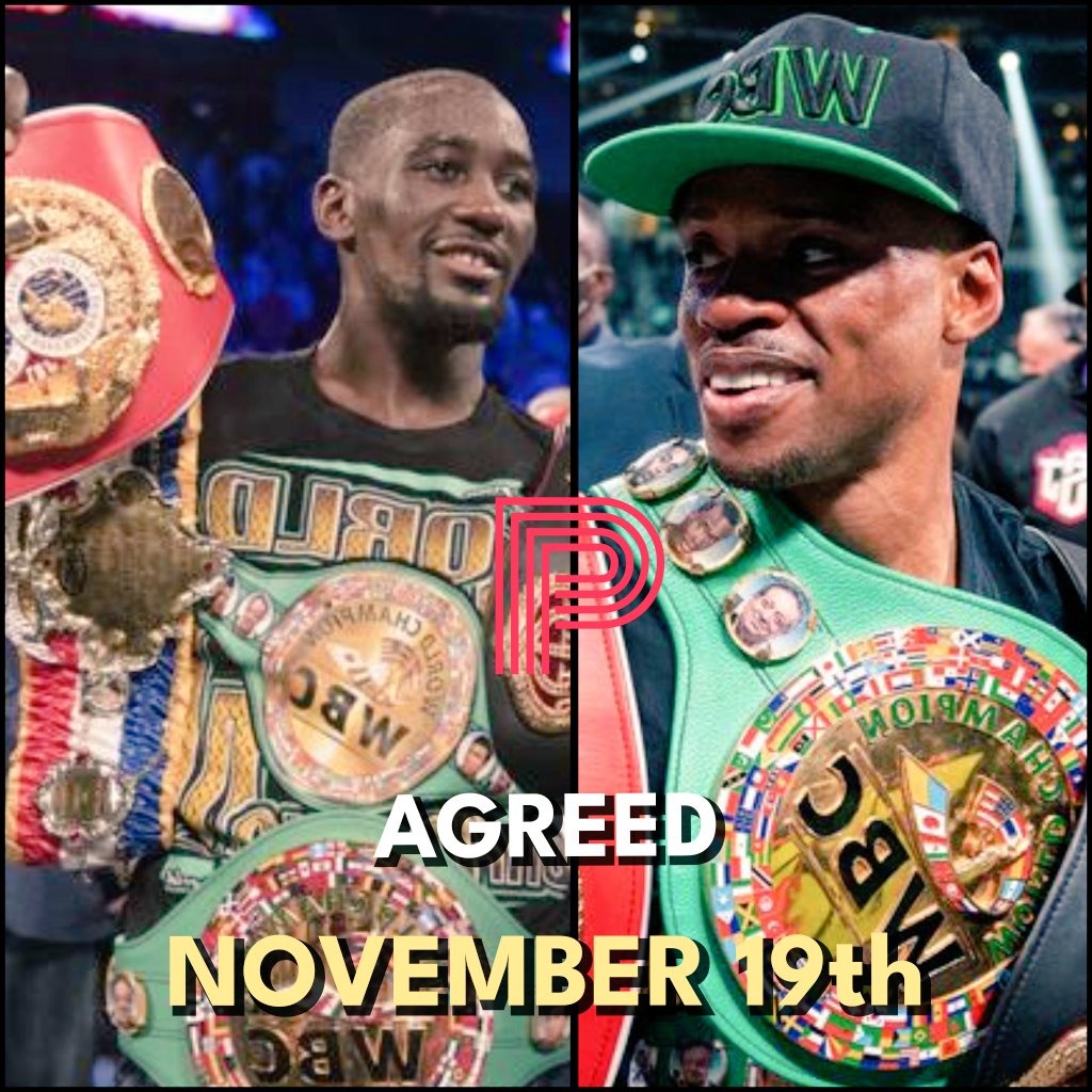 ringsiddereact's tweet photo. The fight we've ALL been WAITING for! @ErrolSpenceJr vs @terencecrawford for Welterweight Championship of the World agreed for November 19th. Get your money right, let's support #bestfightbest #SpenceCrawford https://t.co/LpXe6FwsBb