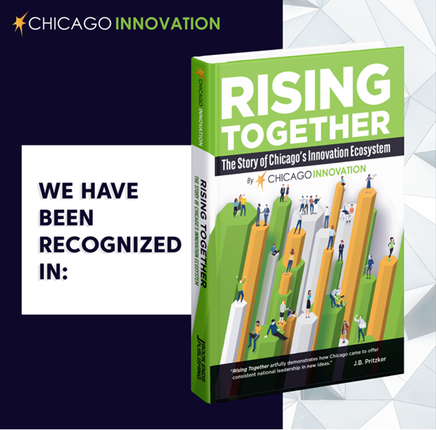 ARA Mentors is in print! The @Chi_Innovation book 'Rising Together: The Story of Chicago's Innovation Ecosystem,' relaunches on September 21, alongside the Chicago Innovation Nominee Celebration. We hope to see you then! Register for the event below! bit.ly/3U9FIV6