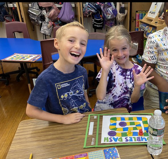 MrsTFort's tweet photo. Having fun working on our math fluency skills with friends!! #learningisfun @WanamassaElem https://t.co/osNxqX0A5i
