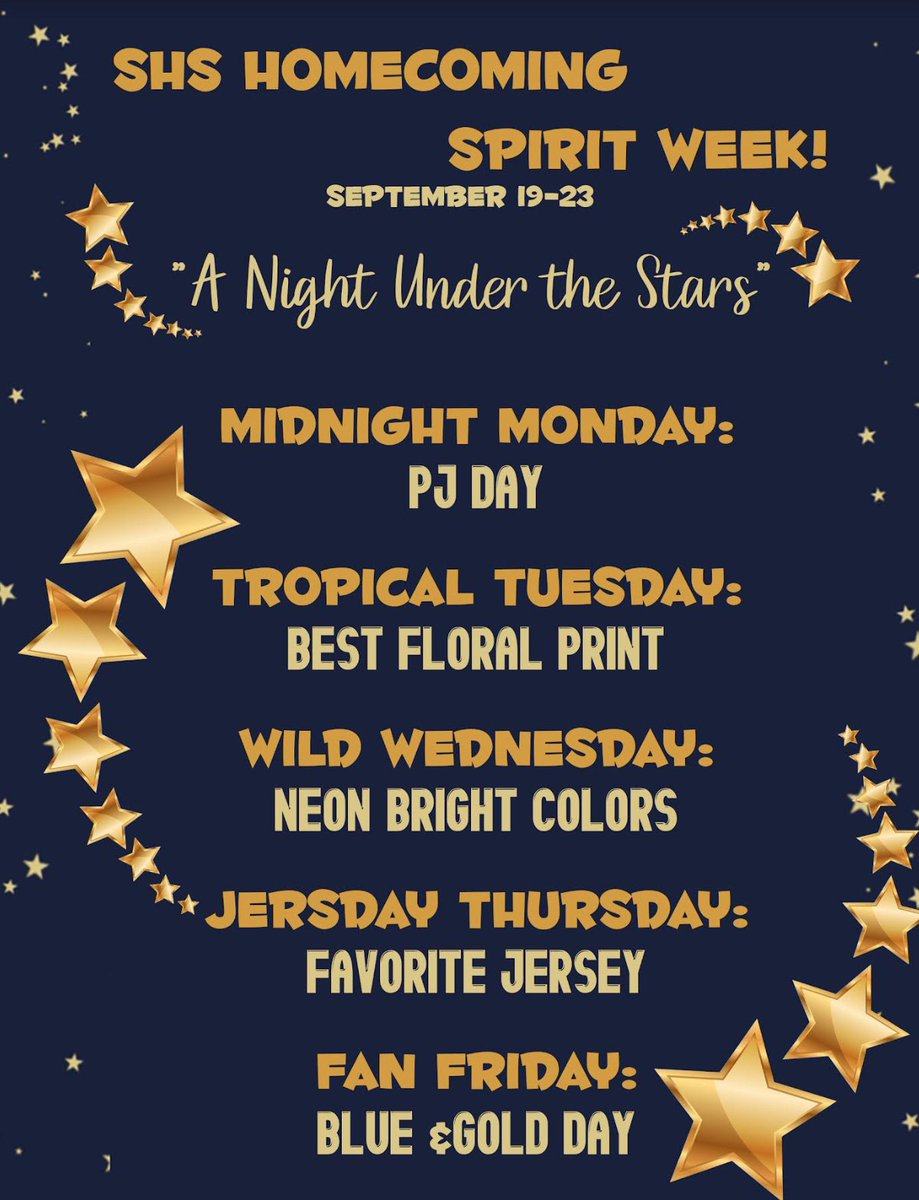 Reminder: Saline celebrates Homecoming district-wide! Next week is Homecoming Spirit Week - ALL students are welcome to participate in the daily fun. Go Hornets!
