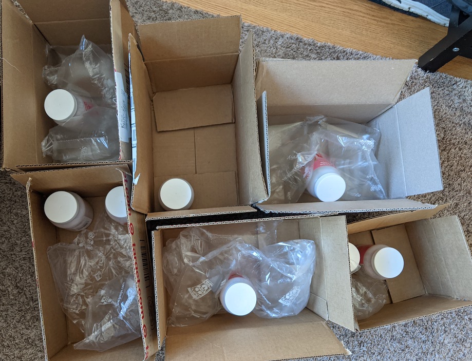 kimblyscott's tweet photo. Ordered 8 identical containers of glucose tablets from Target for free shipping. Little did I know they'll throw in an illustration of the pigeonhole principle too! https://t.co/jweKqvC0MJ