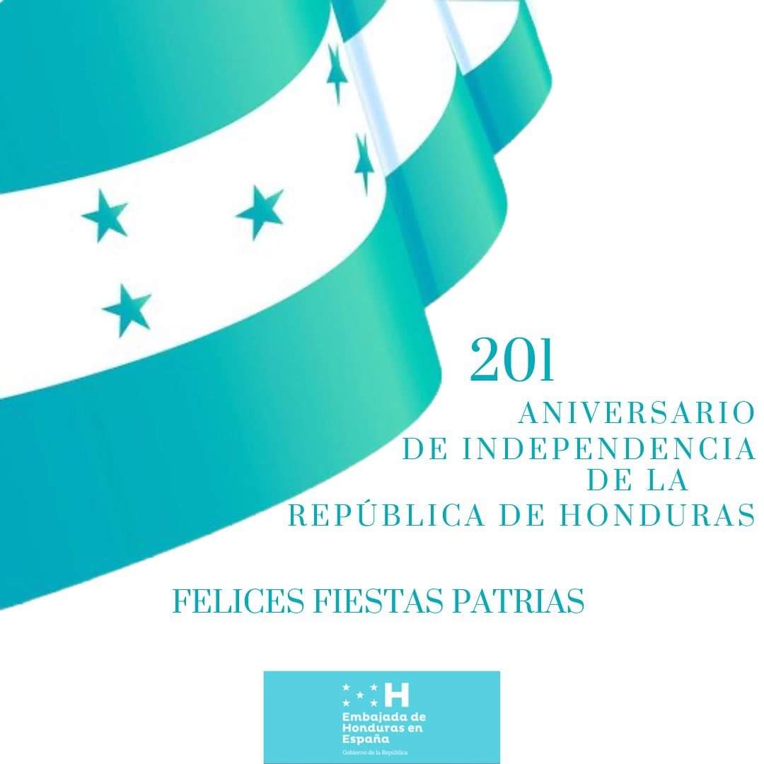 schnmadrid's tweet photo. ¡Felices Fiestas Patrias! 🇭🇳

Hoy celebramos los 201 Años de Independencia de la República de Honduras. https://t.co/3rRePvISXH
