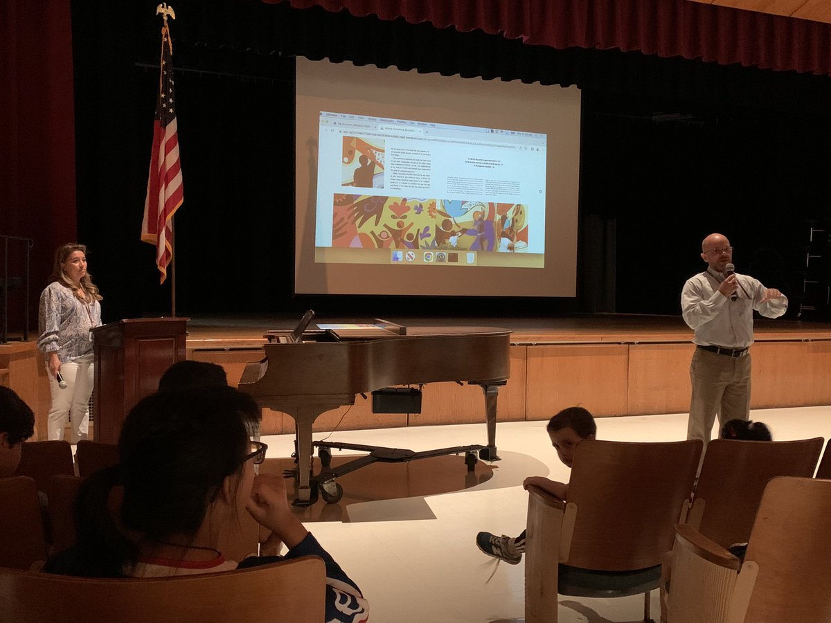 QRGega's tweet photo. QRS Welcome Back Assembly! #QRSpride https://t.co/Kn1LzQWGAs
