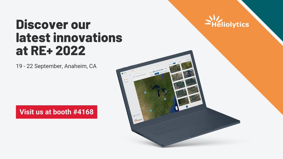 heliolytics's tweet photo. #replus22 is almost here! Visit us at booth 4⃣1⃣8⃣6⃣ and discover the latest innovations we've been working on for our #solar partners. Book a meeting with us at https://t.co/bbAPfDKNUz https://t.co/aHUF6IMlJ4