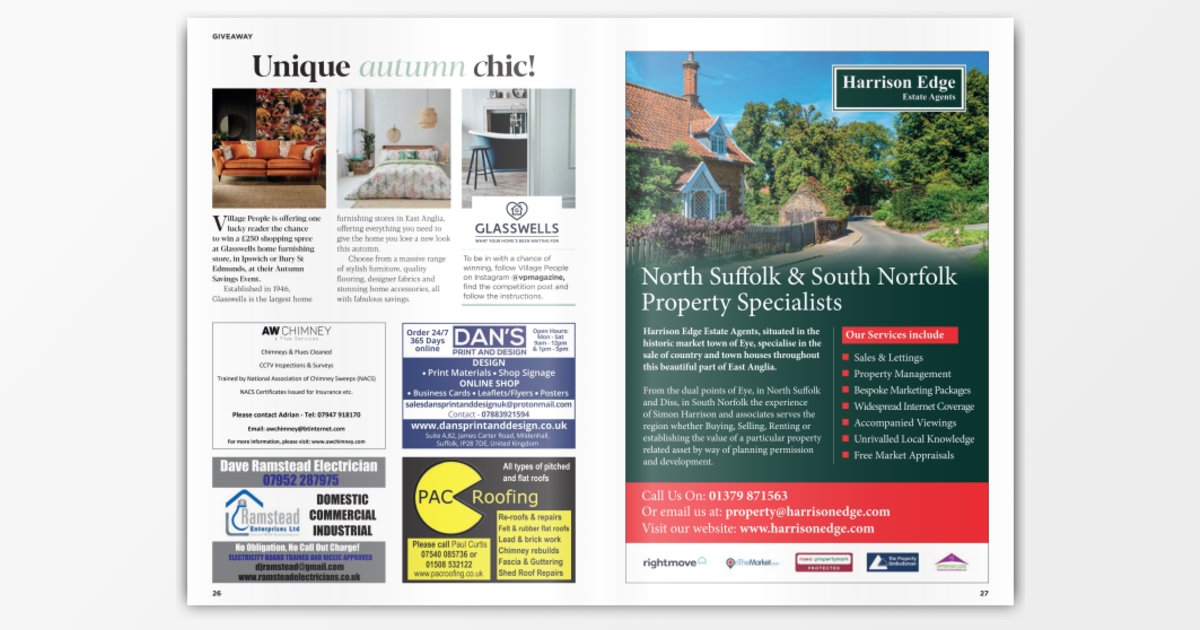 My business in the village people magazine page 26 will be in again in the next edition also.