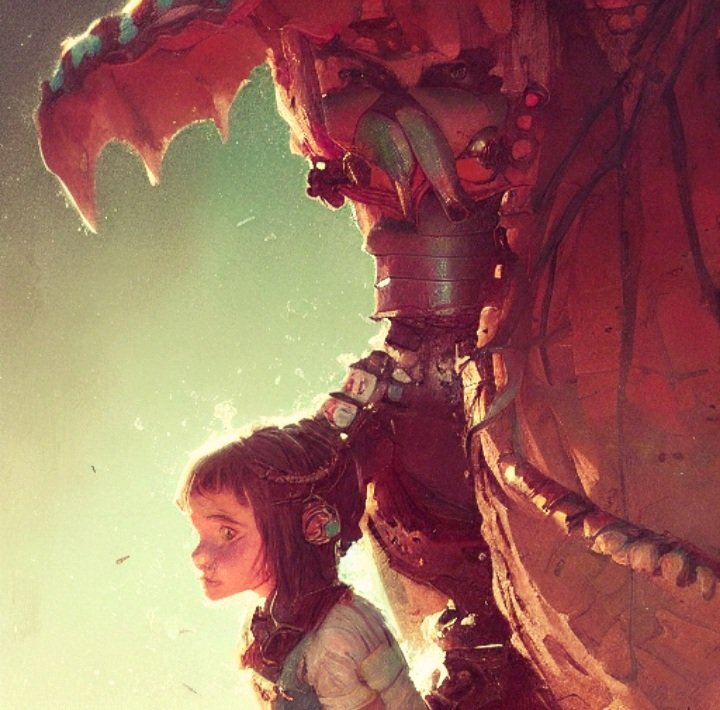wesplaton's tweet photo. AI generated art! Today's prompt: "little girl with train golem western". @get_starryai #starryaifeatured #starryai #aigeneratedart https://t.co/nl4Ho6uihs