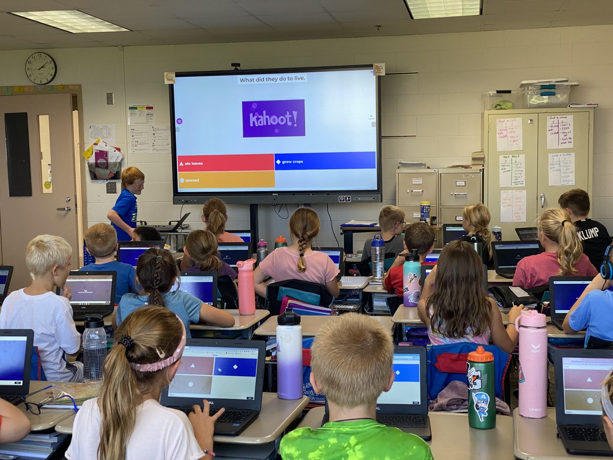 SunmanEl's tweet photo. Mrs. Campbell's 3rd graders loved playing the Comprehension KAHOOTs they created this week!
#PowerStandard: Ask and answer questions to demonstrate understanding of a text, referring explicitly to the text as the basis for the answers.
#HowMuchWeCanGrow #WatchSunmanDearborn https://t.co/2K4clEPYq6