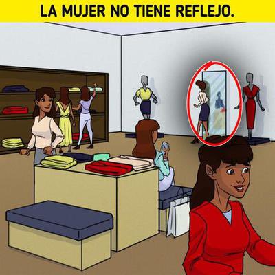 Solución del acertijo visual: este es el enigma perturbador, pues no tiene reflejo.