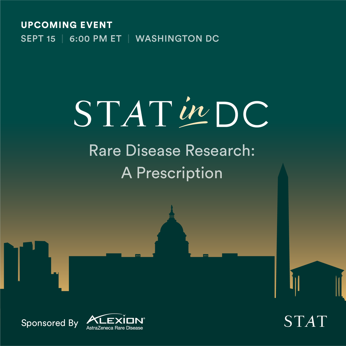 rickberke's tweet photo. Looking forward tonight to this in-person STAT event tonight in D.C., at 6 PM. Still room to join us.
“Rare Disease Research: A Prescription." How to align policy and science to drive forward innovations. https://t.co/vsw0oGnyu5
#STATLive https://t.co/D7inDVx3vW