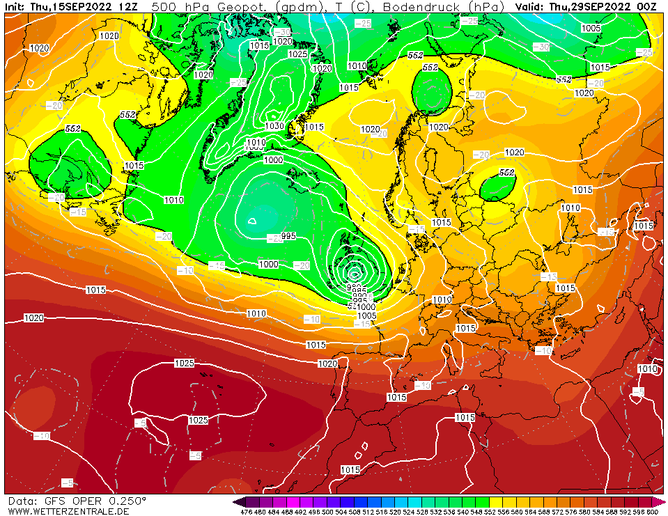 Big changes on the latest GFS 12z run with two spells of stormy weather in the final week of September. A lot of uncertainty for this last week of the month though so expect more changes to come...