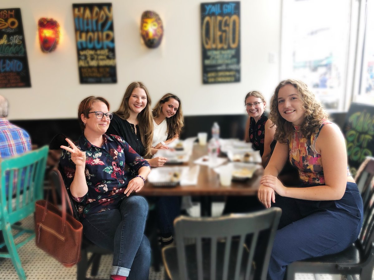 TulaneEnglish's tweet photo. The English Department had so much fun last Friday at @JuansNOLA celebrating the beginning of the semester with our faculty, staff, and graduate students! 
We got a first look at the new Juan's location on Oak Street and got to enjoy delicious food and each other's company!🌯🎉🌮 https://t.co/TZyUDog7vw