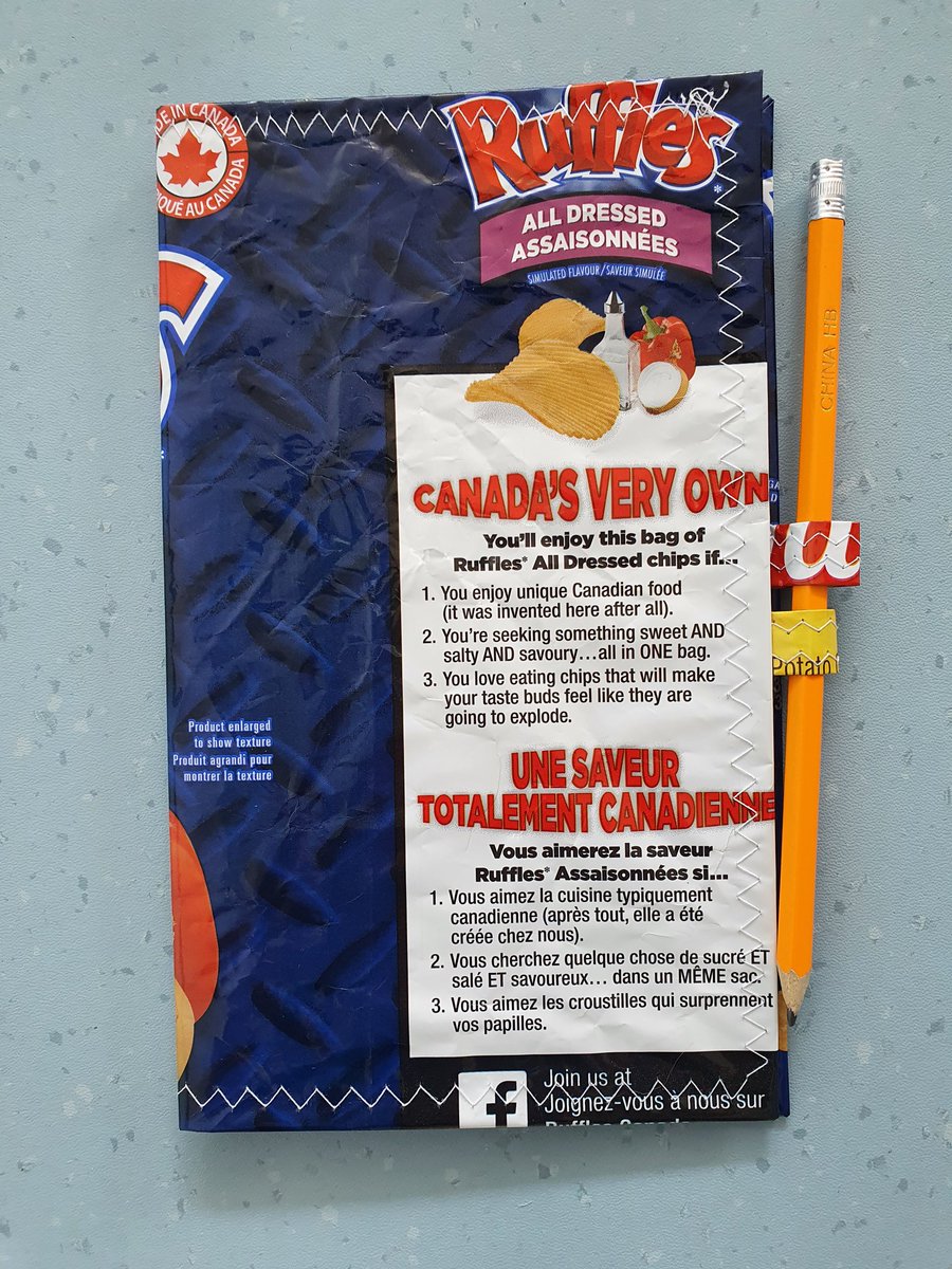 HDSB_TheShift's tweet photo. At The Shift, we embrace failure! This week, the Shift's Tracy Terry failed when she tried to make a chip bag notebook that turned out backwards!

She eventually did figure it out. Figure it out with your class and share your success (or failure) with us! https://t.co/UdfNBnn8Hl https://t.co/eb3yzrxVA9