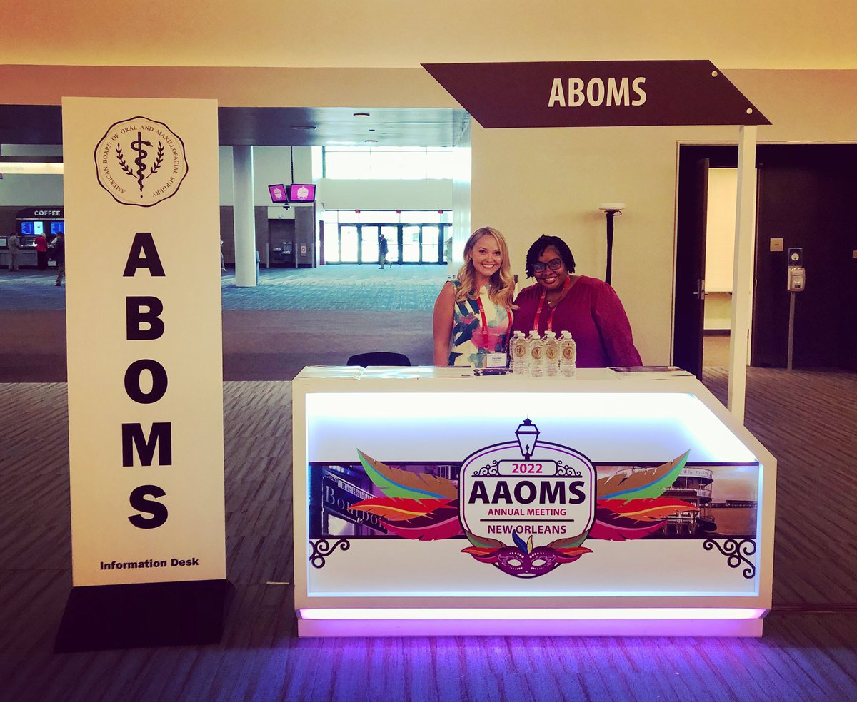 American Board of Oral and Maxillofacial Surgery (@aboms) on Twitter photo Come say hello! Gwyneth and Raquel are here to meet, greet, and answer questions at the ABOMS booth, located in the Great Hall near AAOMS Exhibitor check-in.  
Come stop by before 4pm today or between 10-3:30 tomorrow. Come say hello! Gwyneth and Raquel are here to meet, greet, and answer questions at the ABOMS booth, located in the Great Hall near AAOMS Exhibitor check-in.  
Come stop by before 4pm today or between 10-3:30 tomorrow.