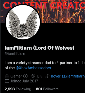 iamfiltiarn's tweet photo. reached 601 on here now to try and reach a new goal #Twitter #gamer #ontent #Creator https://t.co/TEmLMarEyd