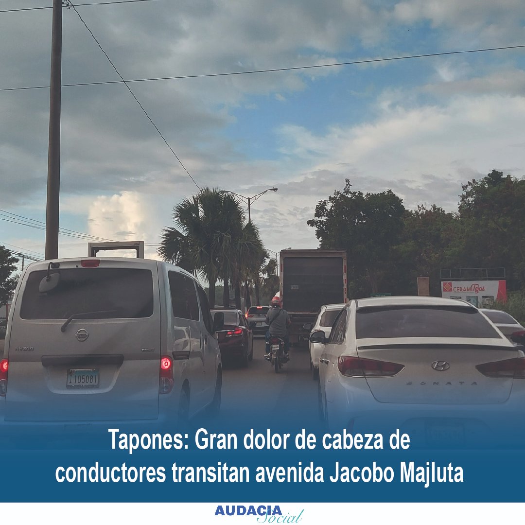 Cada vez son más los taponamientos que se registran en la avenida Jacobo Majluta de Cuidad Modelo en horas matutinas y vespertinas ...
audaciasocial.com/2022/09/15/tap…