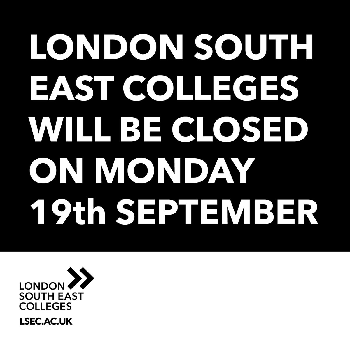 On Monday 19 September 2022 – the nation comes together for Her Majesty Queen Elizabeth II's funeral. As a mark of respect, London South East Colleges will close for the day. His Majesty The King, The Royal Family and all those whose lives she touched are in our thoughts.