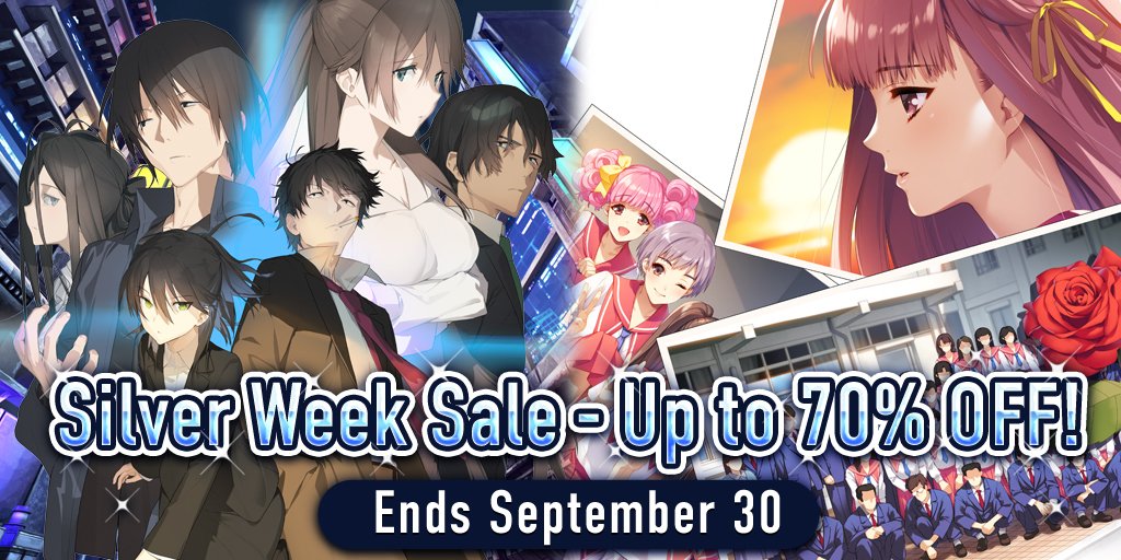 shiravune's tweet photo. Loads of deals on Steam and Johren in Shiravune's Silver Week Sale!
Get Meteor World Actor: Badge & Dagger or Doukyuusei: Bangin' Summer at 30% OFF, or save a whopping 50% on Ninki Seiyuu!
Check out our publisher page for a full list of bargains.
https://t.co/hapC6CSClb https://t.co/RbYX3rNtGG