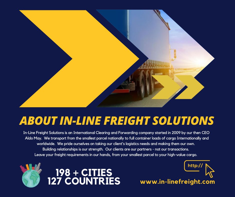 inlinefreight's tweet photo. We transport from the smallest parcel nationally to full container loads of cargo Internationally and worldwide.  We pride ourselves on taking our client's logistics needs and making them our own.  
https://t.co/ZJt7sxHdOH  

#professionalinlinefreightsolutions https://t.co/zAnE7ubxDw