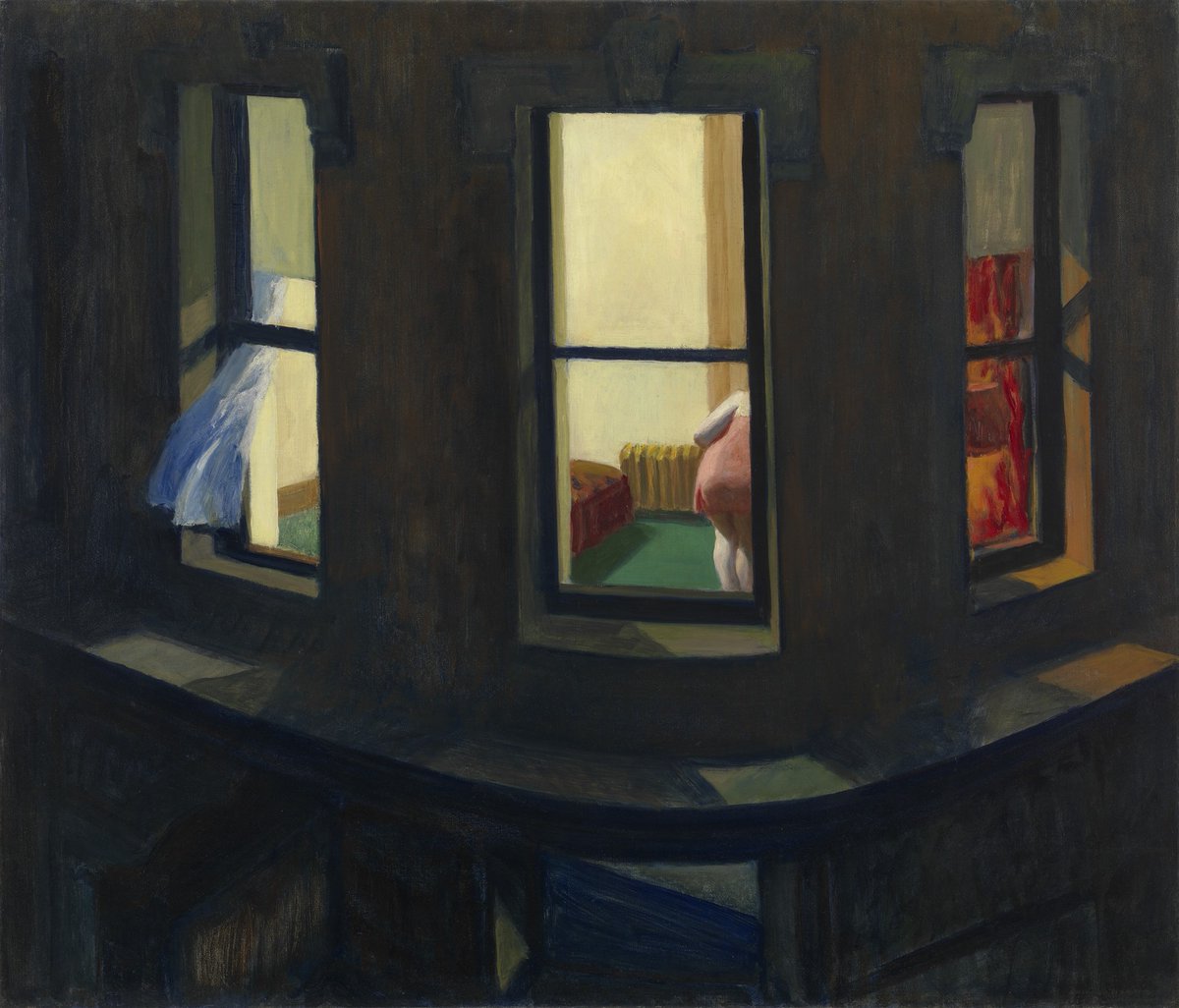 artisthopper's tweet image. Edward Hopper, Night Windows, 1928 #museumarchive #edwardhopper moma.org/collection/wor…