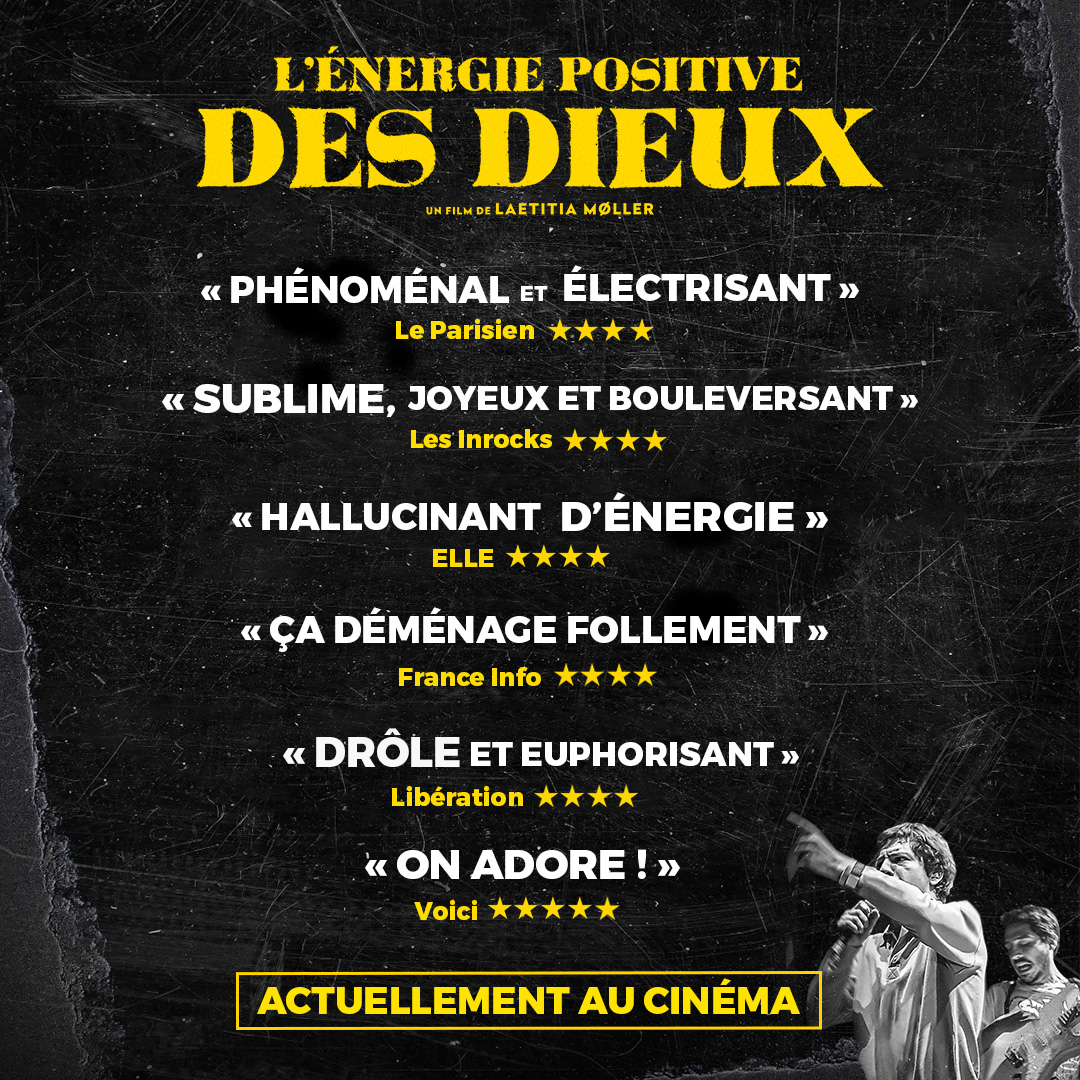 💥La presse s'enflamme pour le film L'ENERGIE POSITIVE DES DIEUX de <a href="/MollerLaetitia/">Laetitia Møller</a>, immersion dans l'incroyable univers du groupe #Astereotypie dont la puissance est visiblement communicative 😉 

"Le documentaire le plus ATYPIQUE de la rentrée" 
À découvrir dans vos salles !