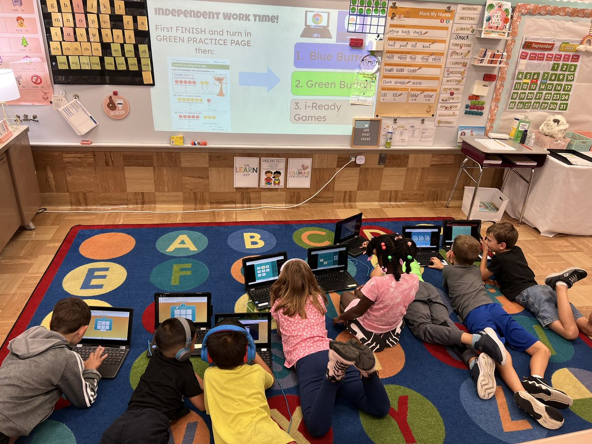 Today my buddies completed a whole group lesson together, an independent practice lesson of counting on to add, and their next pathway lesson! So cool to see a love of math time! 💙