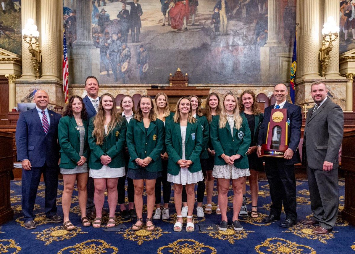 MercyhurstU's tweet photo. Congratulations, Lakers! It was an exciting day in Harrisburg as our women’s rowing National Champions were honored at the Capitol and on the House floor. https://t.co/CFgps7zjnJ