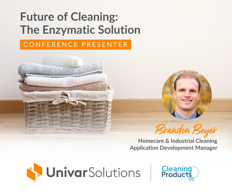 UnivarSolutions's tweet photo. 🎤 Brandon Beyer will be speaking at the Cleaning Products U.S. Conference in Washington, D.C. on September 29 🧼 Join us for innovations driving growth in the #cleaning industry 🖱️ https://t.co/Yxd4NNiVm7
#futureofclean #enzymes #TogetherWeWin https://t.co/krYQMqI7jy