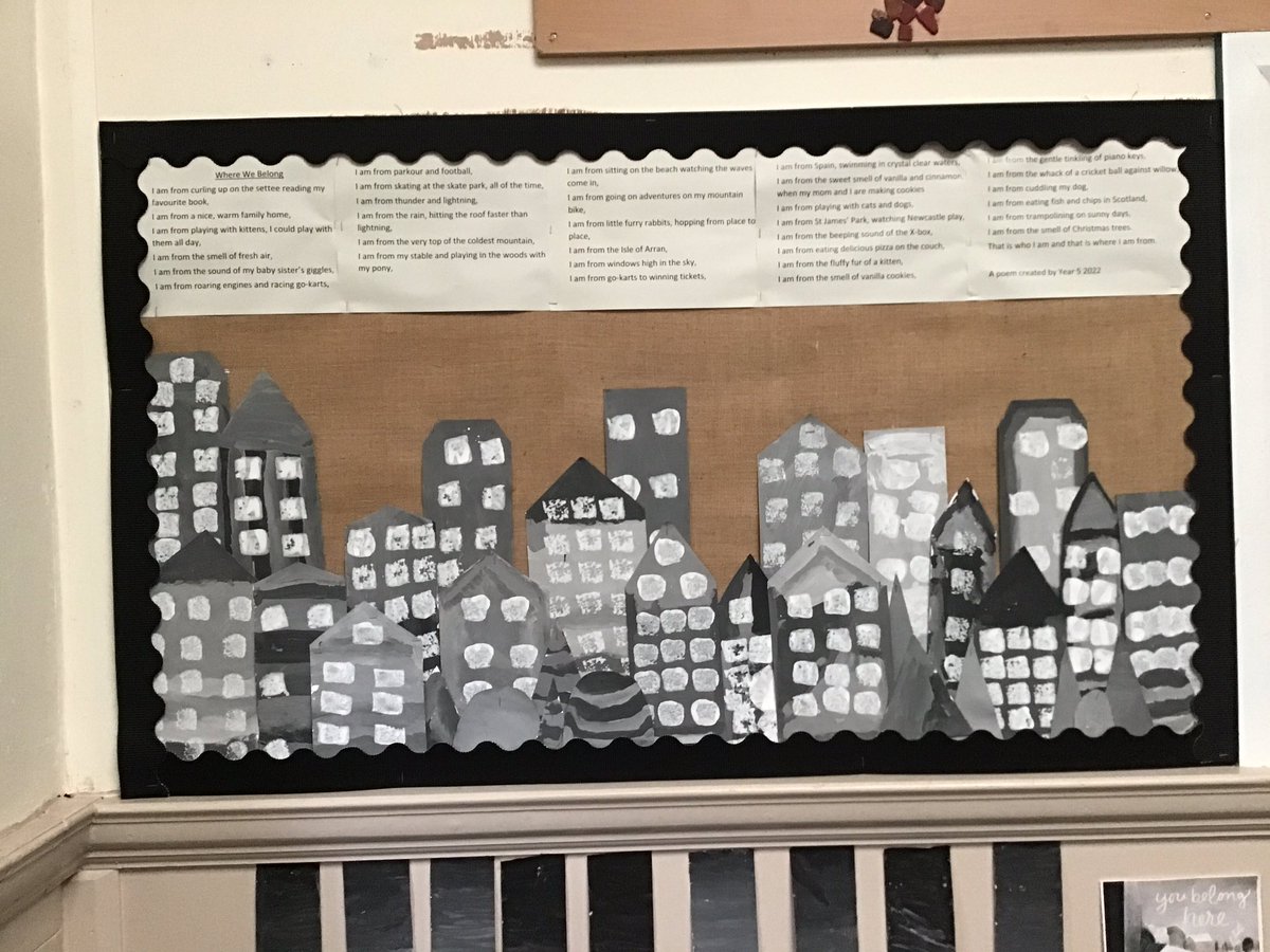 Year 5 would also like to share their class poem ‘We Belong Here.’ 

We used the book ‘You Belong Here’ and a poem called I am from. . .

Thank you to the teacher who shared their version of I am from. . . We really enjoyed reading it.