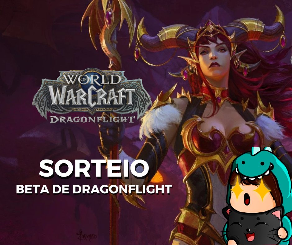 🐉 SORTEIO de BETA de #Dragonflight 🐉 

☑️ Seguir <a href="/G4meHouse/">G4meHouse | twitch.tv/g4mehouse</a>
❤️ Curtir esse tweet
🔁 Retweet
🗨 Comente o que mais te hypou até agora na nova expansão

O Sorteio será realizado no dia 17/09 (Sábado) em live!