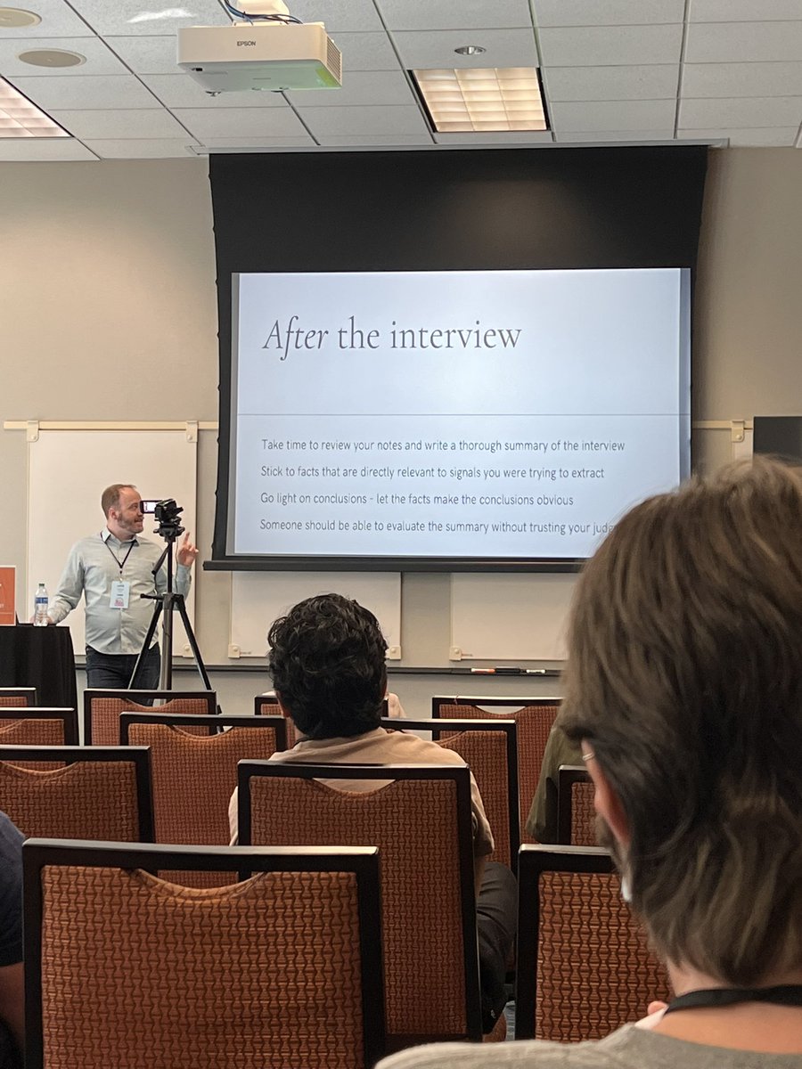 ohaylexie's tweet image. #refactrtech @toomuchpete dropping some gems for new interviewers