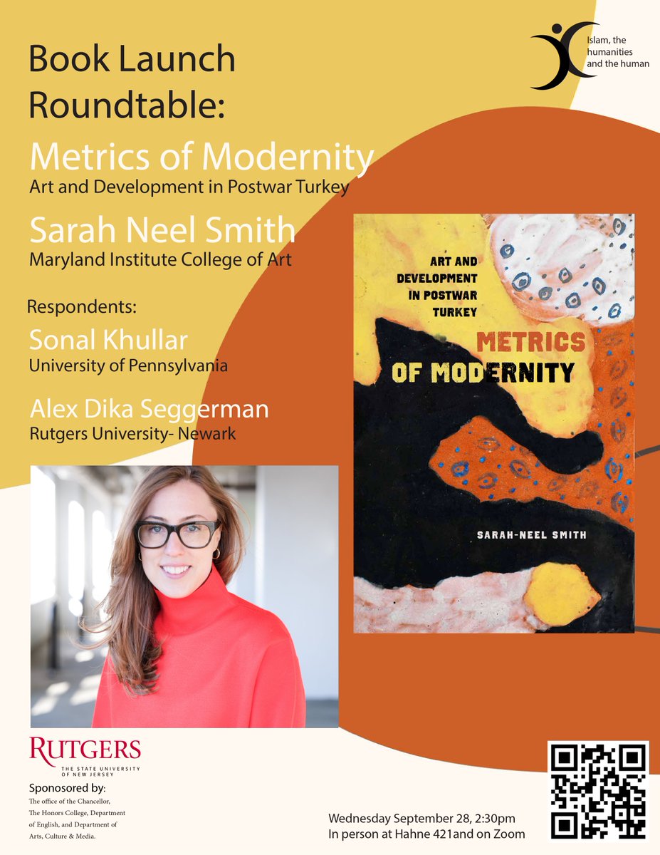 Ishumanitiesrun's tweet photo. We are excited to host Author Sarah-Neel Smith of Maryland Institute College of Art, for a book launch in person and online on September 28th Rutgers University-Newark School of Arts and Sciences. 
@RutgersSASN 
@Rutgers_Newark https://t.co/aoiup0QlaU