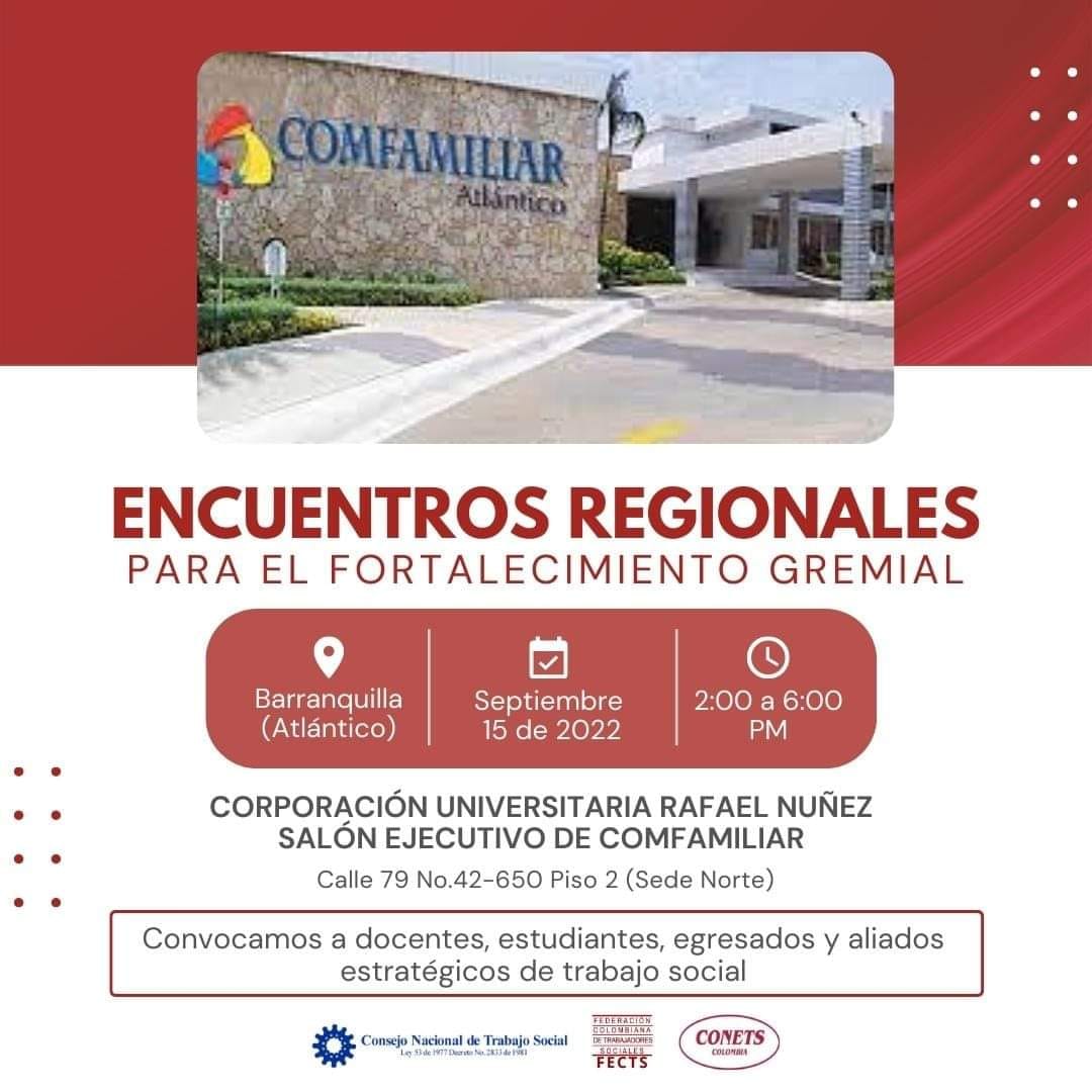 AtssanCol's tweet photo. Corporación Universitaria Rafael Núñez 
Salón ejecutivo de Comfamiliar 
15 de Septiembre - 2022
Barranquilla, Atlántico - Colombia 

ENCUENTROS REGIONALES TRIPARTITA PARA EL FORTALECIMIENTO GREMIAL: CNTS-FECTS-CONETS

--------------

#AtssanCol 
#SoyATSSANCOL  
#SoyGremioTS https://t.co/mIKFaVvxbP