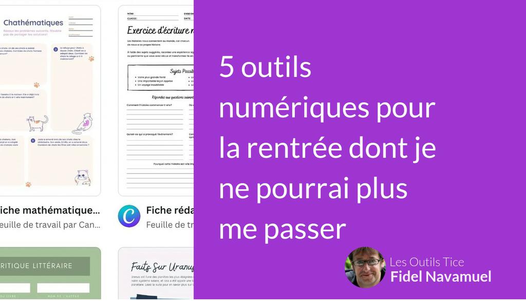 outilstice's tweet photo. Cinq outils numériques qui me sont définitivement devenus indispensables.

Lire l'article complet : 5 outils numériques pour la rentrée dont je ne pourrai plus me passer
▸ https://t.co/6hHNPJIKQR

#OutilsNumeriques #Indispensables https://t.co/hvERF9aJ29