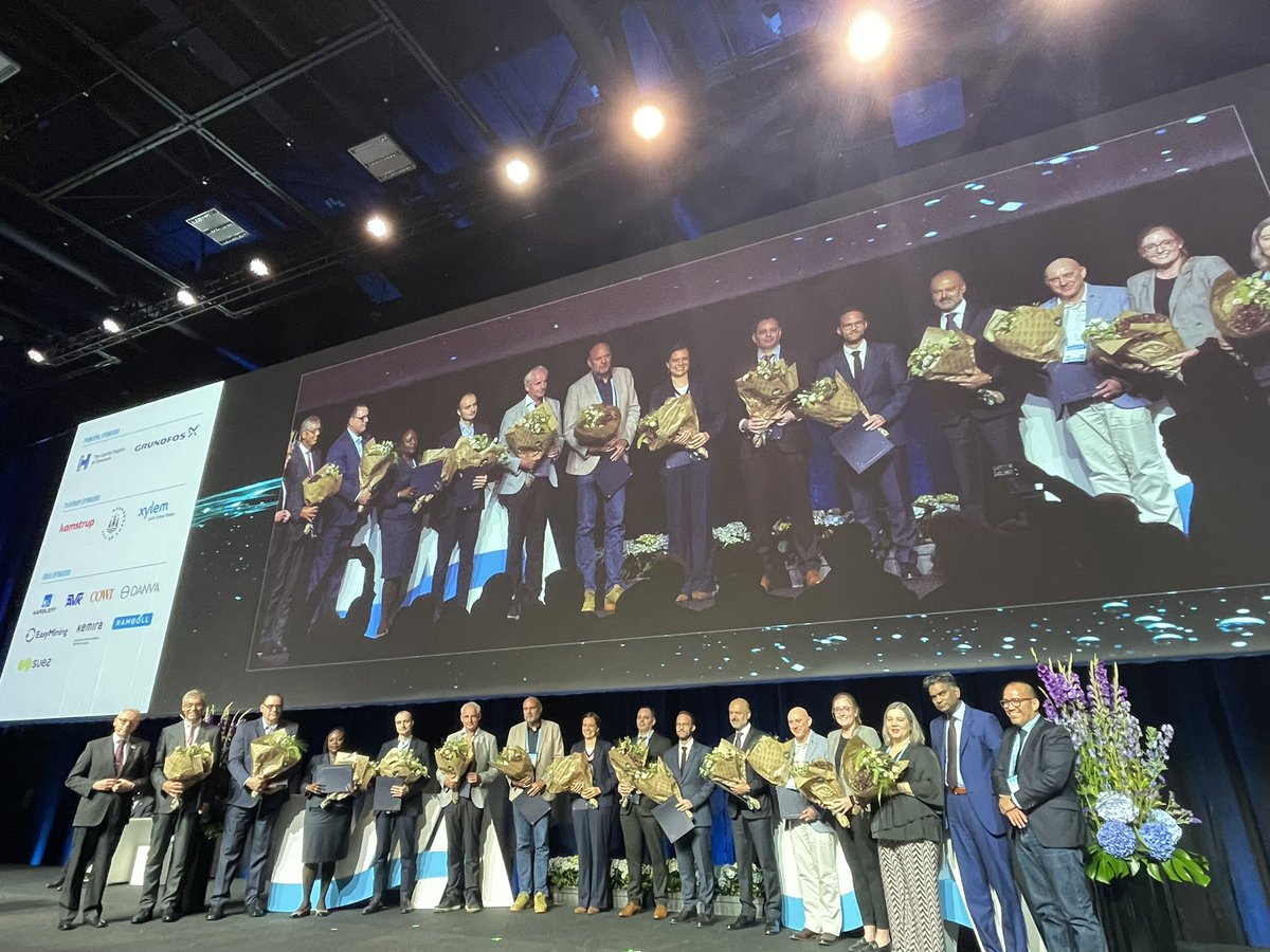 IWAHQ's tweet photo. #WorldWaterCongress: some of the most inspiring #ClimateSmartUtilities stories received a special recognition on stage along with a certificate testifying their commitment to #NetZero and #ClimateResilience! @CarlosDiaz_CDC @AnkrahBrenda @Xylem https://t.co/lwle2SNT6k