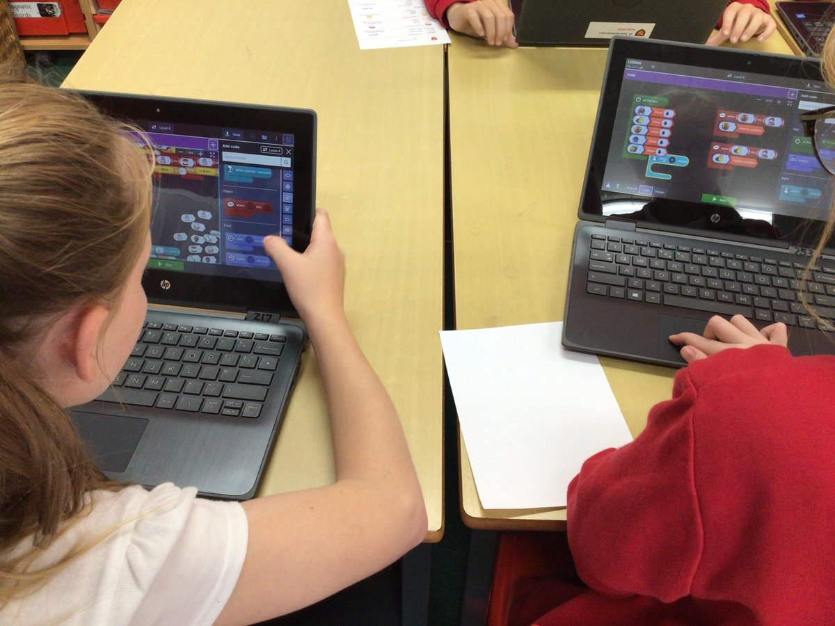 Mrs_B_ICT's tweet photo. P6 have been coding today using variables. Great lead learners helping others to upload links to app creations onto the class teams page. #digitaldeans #coding #wldigilearn @DeansPrimary @DeansPrimary6 https://t.co/79K1l5eYKZ