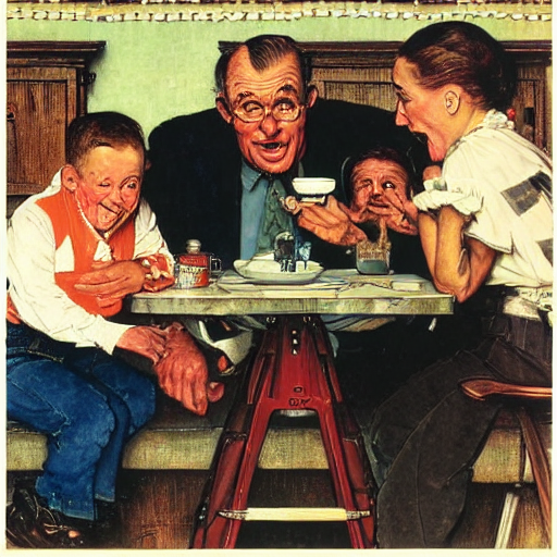 TraitorBarry's tweet photo. My family reacts to the news in the style of Norman Rockwell
#stableDifusion https://t.co/Qs0ZIWbrNl