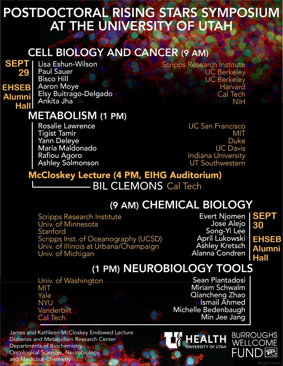 Paul Sigala (@sigalalab) on Twitter photo Coming in two weeks! Excited to meet all of these fantastic scientists! <a href="/UofUDMRC/">UofU Diabetes</a> <a href="/UofUBiochem/">U of Utah Dept of Biochemistry</a> <a href="/UUNeurobiology/">U of Utah Department of Neurobiology</a> <a href="/BWFUND/">Burroughs Wellcome Fund</a> <a href="/clemonslab/">Clemons Lab @Caltech</a> <a href="/huntsmancancer/">Huntsman Cancer Institute</a> <a href="/uofupharmacy/">University of Utah College of Pharmacy</a> <a href="/UUHSResearch/">UofUHealthResearch</a> Coming in two weeks! Excited to meet all of these fantastic scientists! <a href="/UofUDMRC/">UofU Diabetes</a> <a href="/UofUBiochem/">U of Utah Dept of Biochemistry</a> <a href="/UUNeurobiology/">U of Utah Department of Neurobiology</a> <a href="/BWFUND/">Burroughs Wellcome Fund</a> <a href="/clemonslab/">Clemons Lab @Caltech</a> <a href="/huntsmancancer/">Huntsman Cancer Institute</a> <a href="/uofupharmacy/">University of Utah College of Pharmacy</a> <a href="/UUHSResearch/">UofUHealthResearch</a>