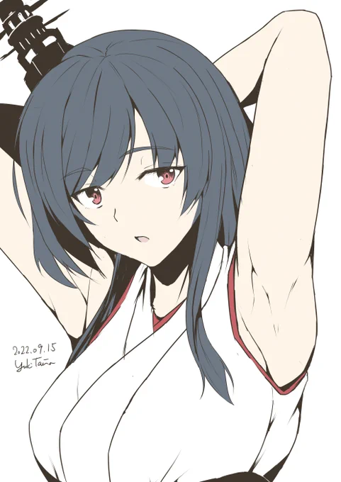 お題より腋見せ山城#山城 #艦これ 