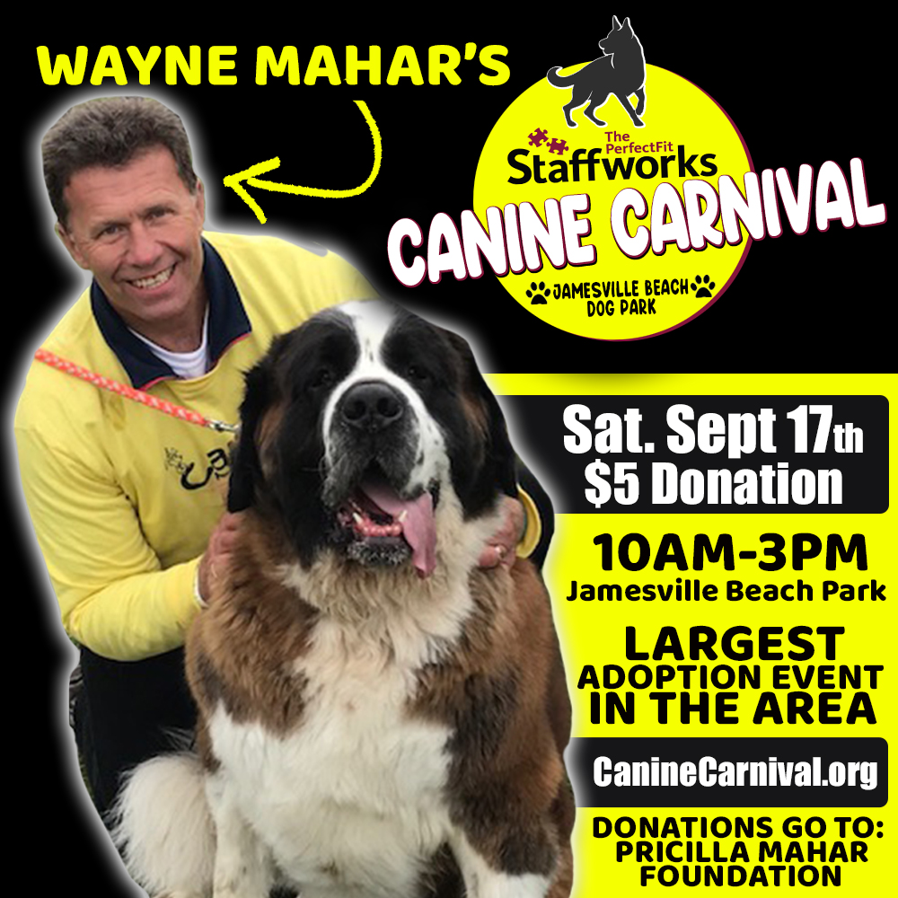 Dog lover? Us too. 🐶 Join us at the <a href="/StaffworksCNY/">Staffworks</a>  Canine Carnival this Saturday for a doggone great time and an even greater cause!