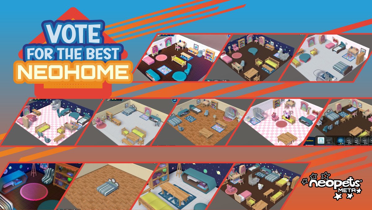 The submission period for the Best Neohome Contest entries has ended!

Vote for your favourites on Discord: discord.gg/neopets-metave…