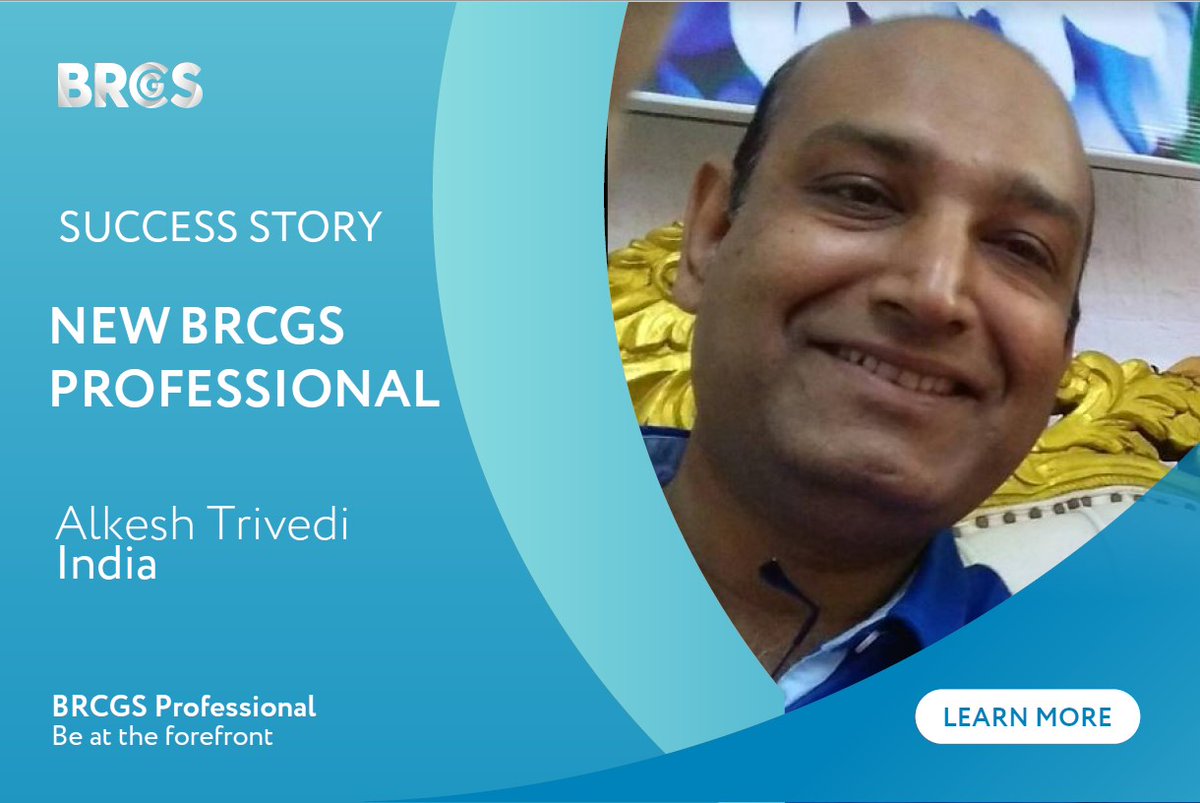 BRCGS_Standards's tweet photo. Please join us in congratulating Alkesh Trivedi from India who has recently graduated as a BRCGS Professional! Read Alkesh's success story to find out more about him, why he joined the programme and the value of the certification here: https://t.co/95D67LbKew
#IAMPROFESSIONAL https://t.co/DHj85pGxXd