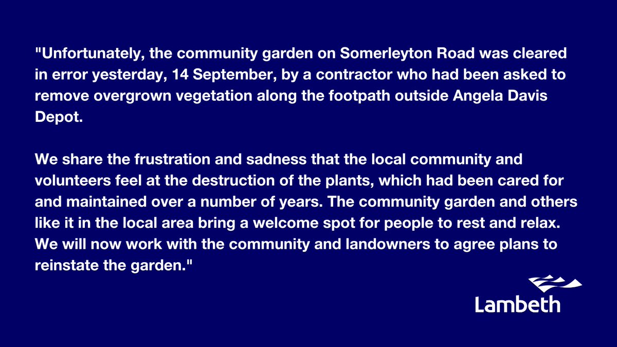 Lambeth Council tweet media