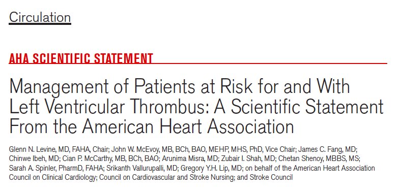 gonzaeperez's tweet image. MANEJO TROMBOSIS VENTRICULAR IZQUIERDA
Statement AHA 
@CircAHA 
Hilo 🧵
#Cardiotwitter #FOAMed 
ahajournals.org/doi/abs/10.116…