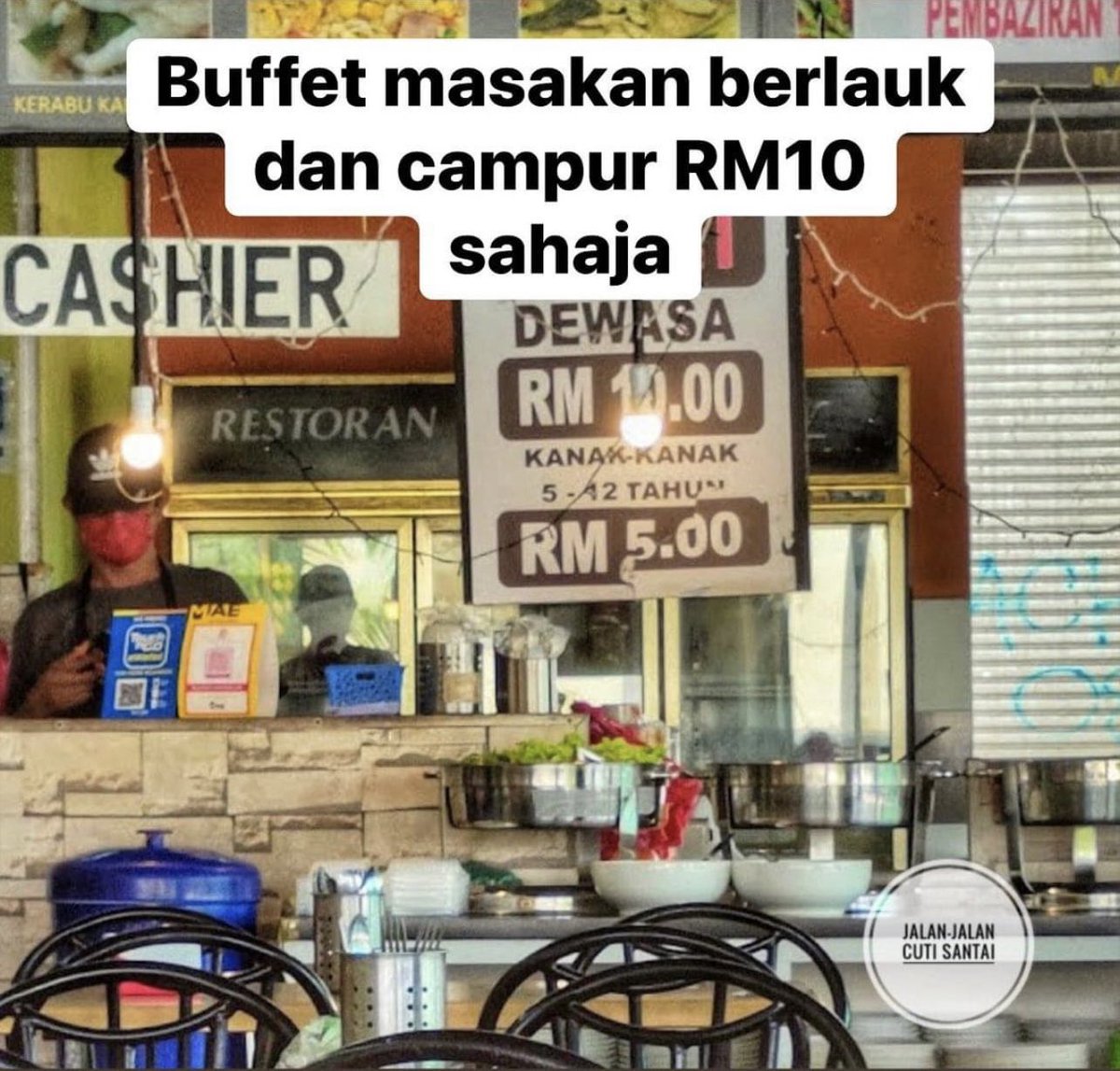 MalaysianFoods's tweet photo. Tempat makan Buffet 40 jenis masakan berlauk dan kampung hanya RM10 sahaja dekat Sungai Buloh!

Sebenarnya baru tahu, ada satu Restoran berkonsepkan buffet masakan- maskaan lauk campur boleh makan sampai kenyang hanya RM10 je weh. 

📌Restoran Imm Aroi Sungai Buloh https://t.co/202HM96fyh