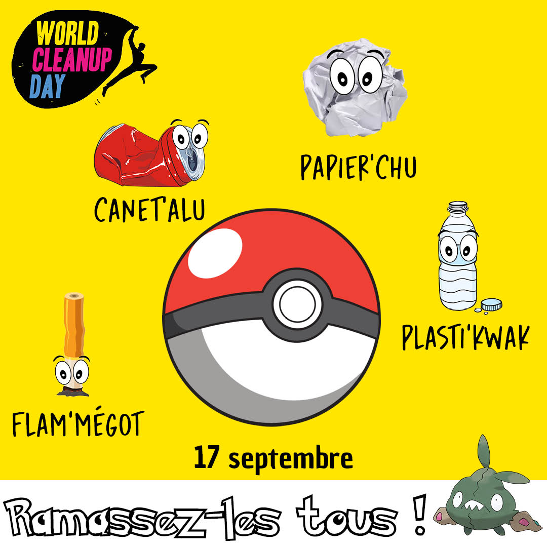 BourgdePeageBDP's tweet photo. Samedi c'est le @WCDFrance ! On vous attend nombreux au Parc Mossant à 9h30 ! INSCRIPTION SUR : https://t.co/Pxu8gBNrGs 🚮🌍 #WorldCleanupDay #Cleanup #CleanUp2022 #pokemon https://t.co/rQsbuvCbz5