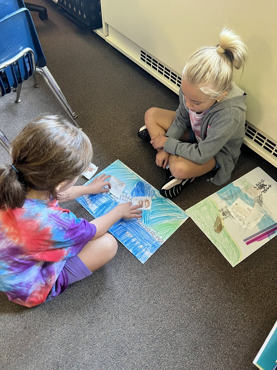 Retelling “The Three Billy Goats Gruff” using our setting illustrations &amp; character cards today! <a href="/KaraffaAlyssa/">Alyssa Karaffa</a>