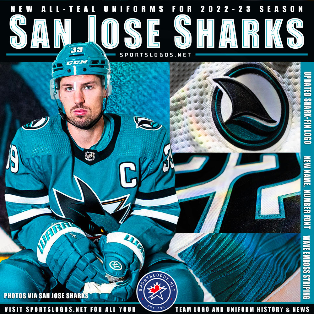 Sharks Switch to Stealth Mode with New Alternate Uniform – SportsLogos.Net  News